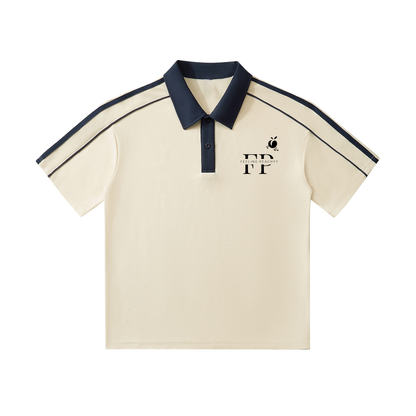 Contrast Collar Short-Sleeve Polo Shirt