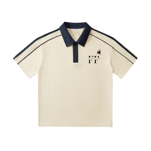 Contrast Collar Short-Sleeve Polo Shirt